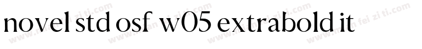 novel std osf w05 extrabold it字体转换